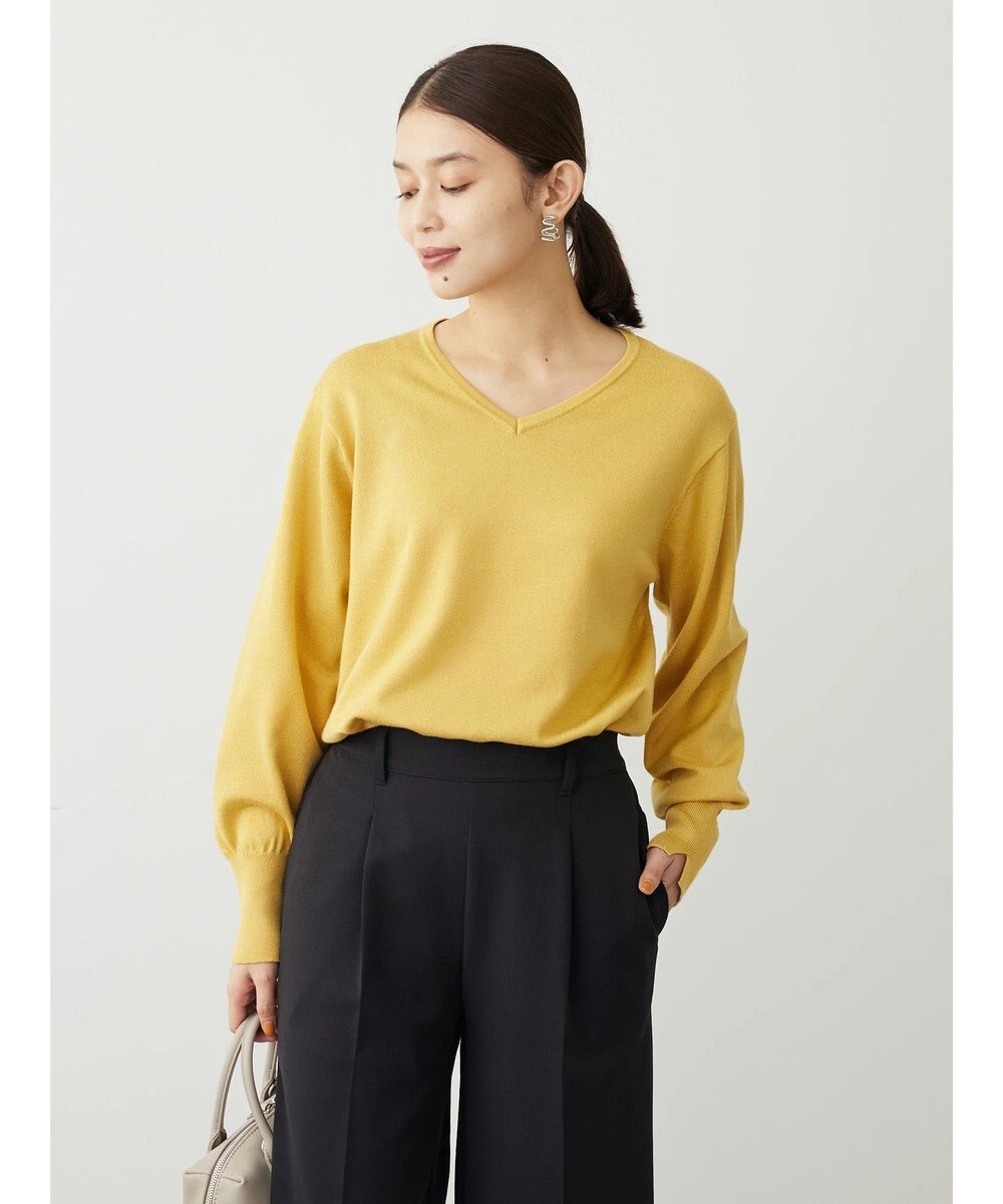 Green Parks アルガンオイル配合　Ｖネックプルオーバー 