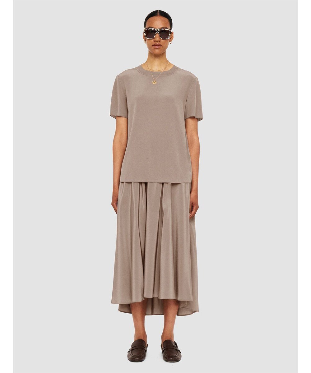 JOSEPH 【洗える】クレープ ド ソワ　ショートスリーブTEE 