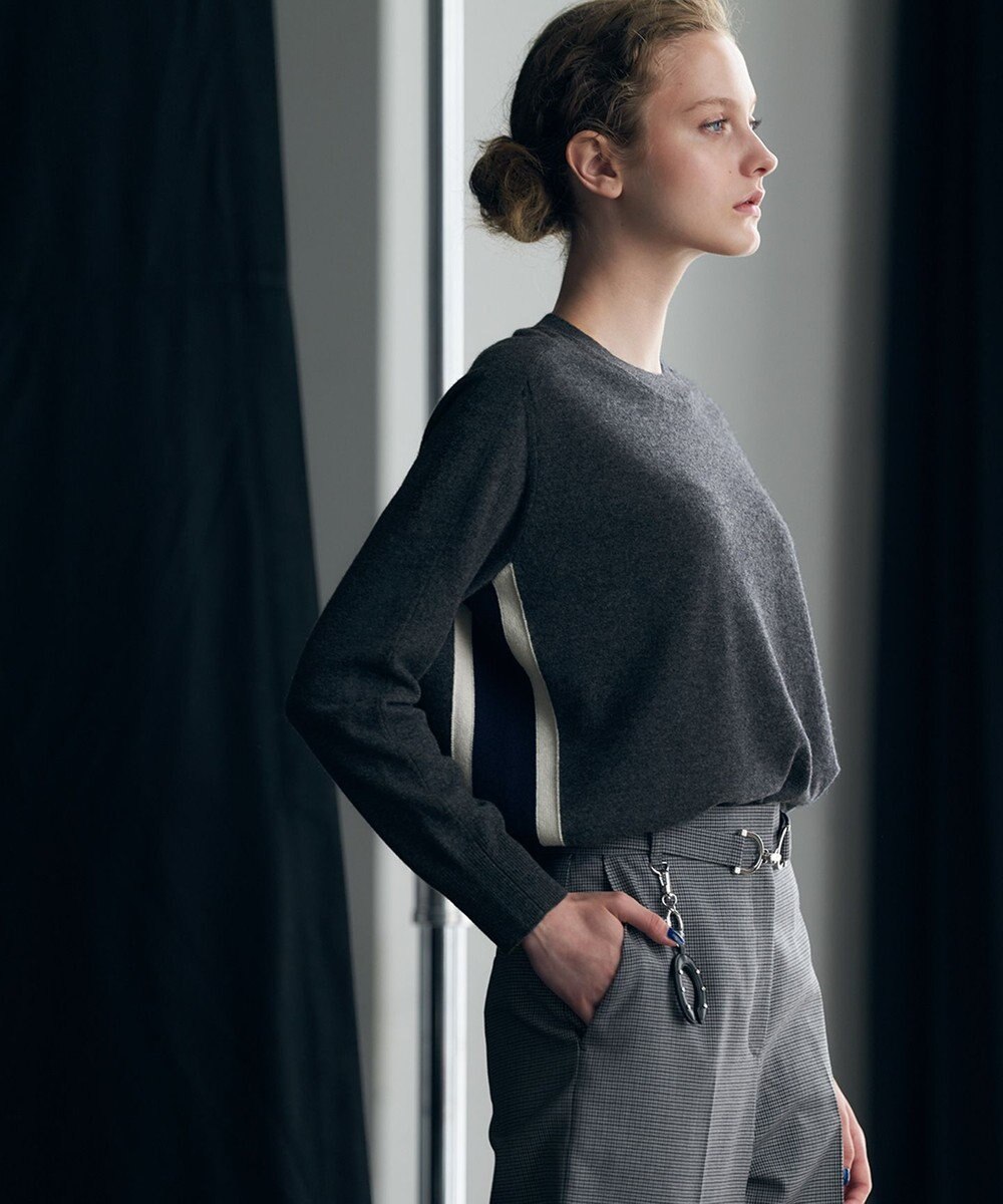 ICB 【30th ANNIVERSARY】 カシミヤブレンド 配色デザインプルオーバー 