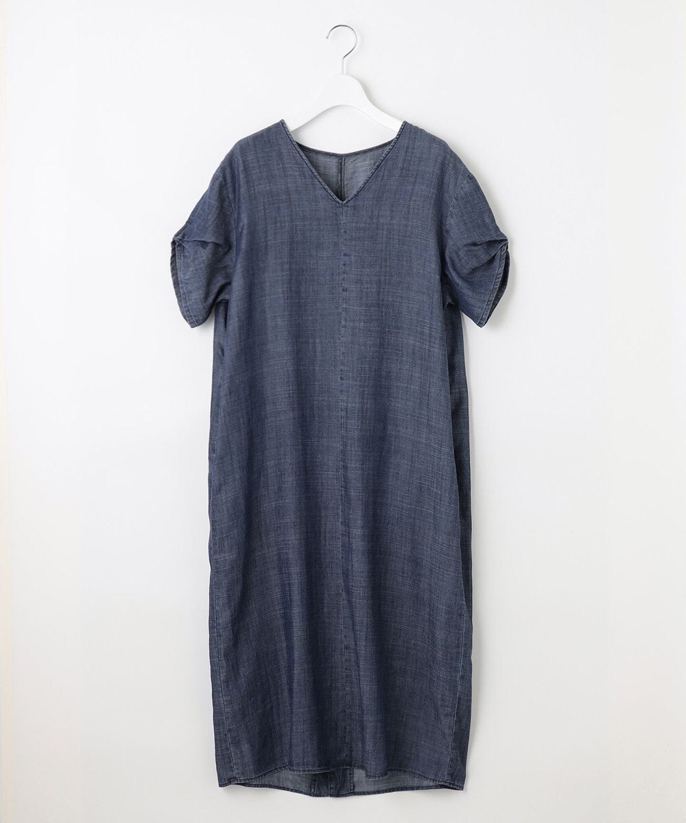自由区 【洗える・XSサイズあり】テンセルリネンデニム ワンピース 