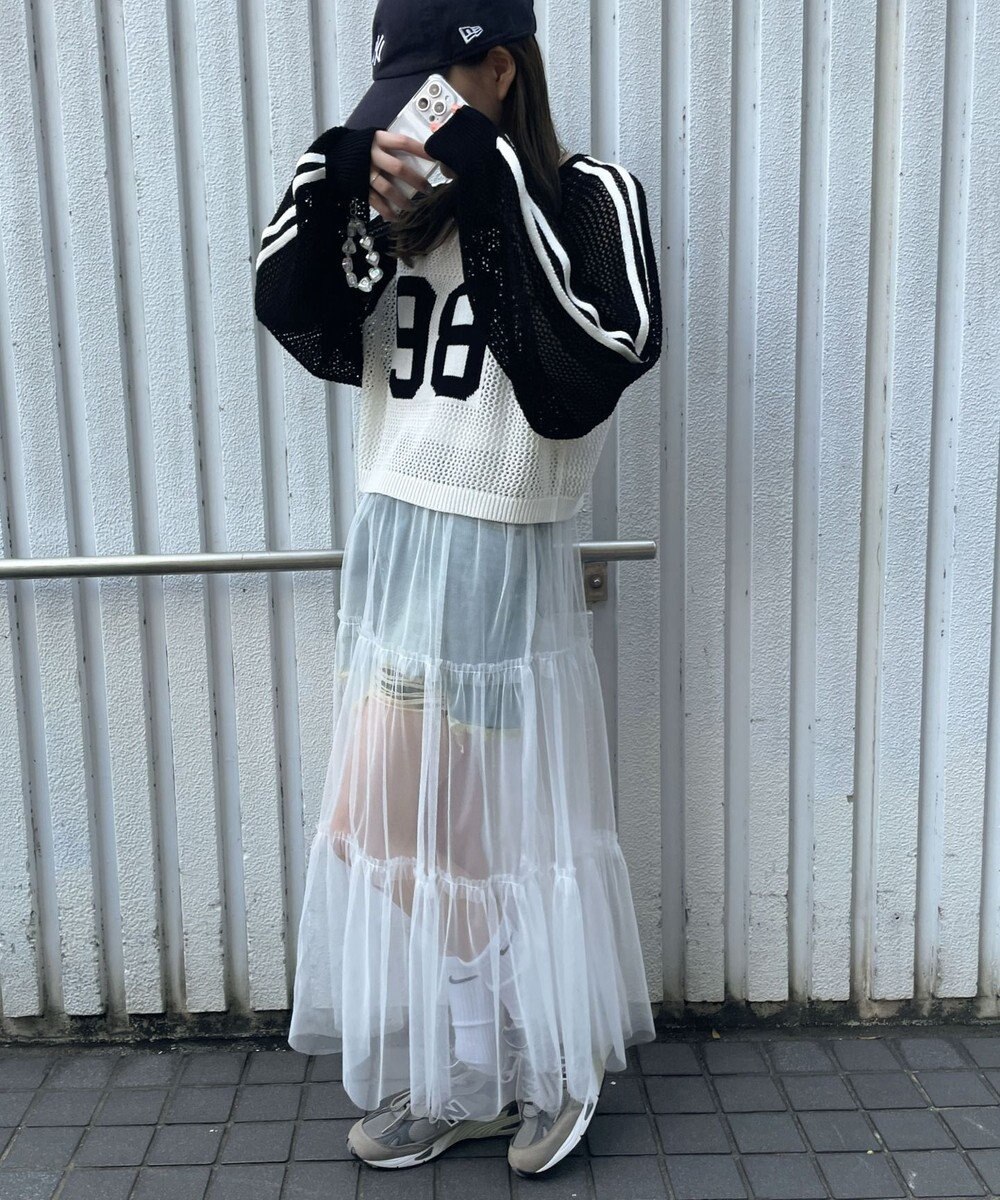 WEGO ラグランショートメッシュニット 