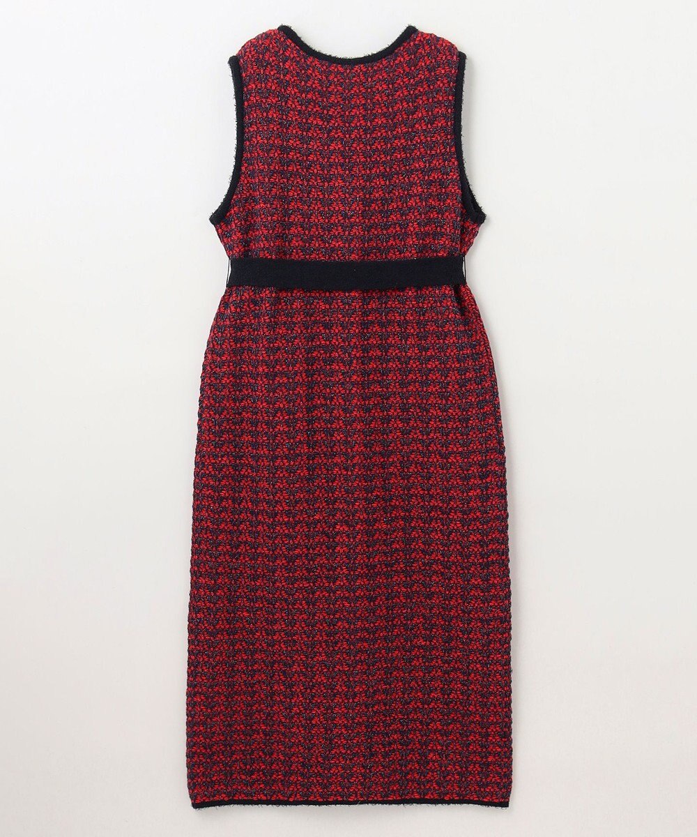 GRACE CONTINENTAL バイカラージャガードニットワンピース 