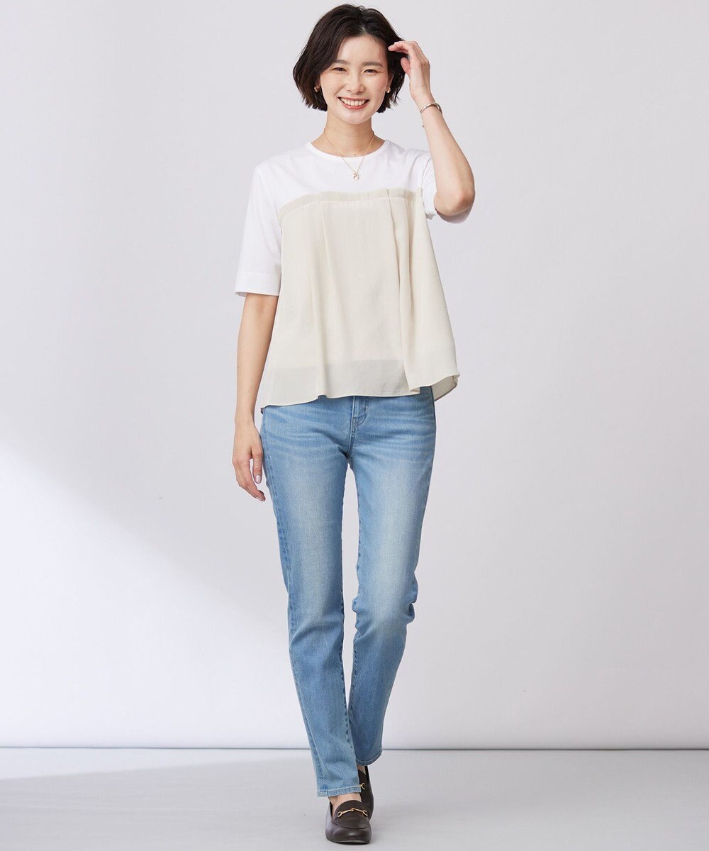 J.PRESS LADIES S 【洗える】BASIC STRETCH DENIM スキニー パンツ 