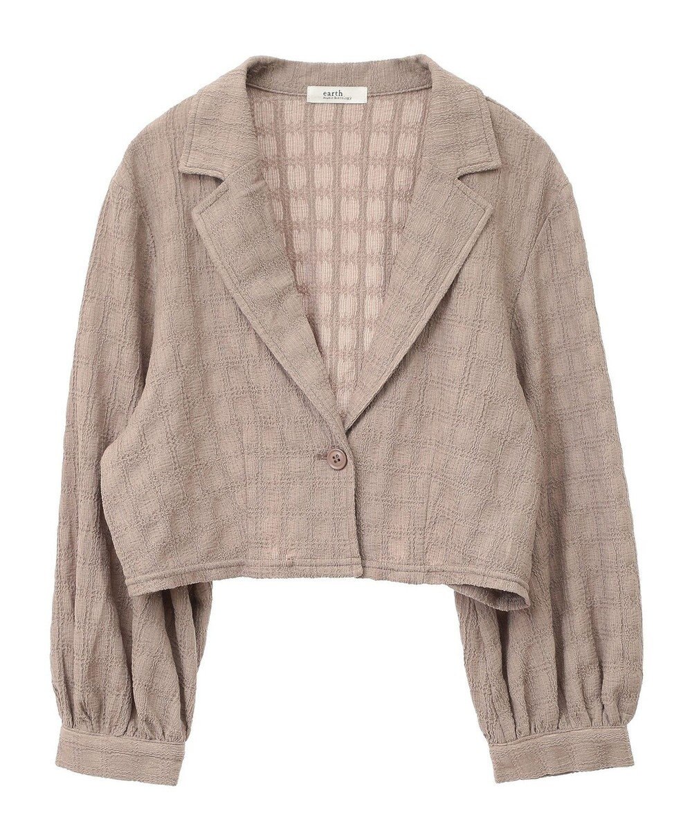 earth music&ecology ＳＥＴ２点ジャカードシャツ＋キャミドレ 