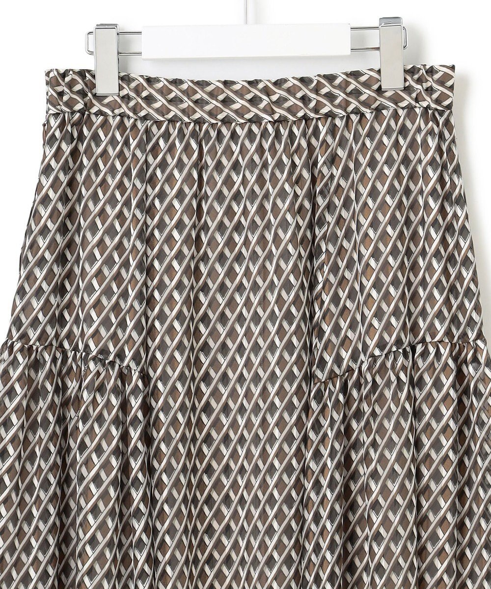 23区 L 【洗える】Ratti コラージュプリント ギャザースカート 