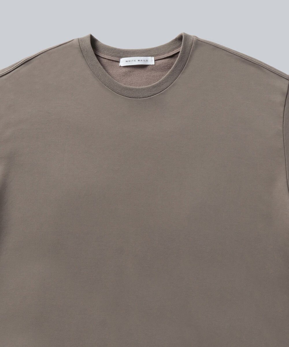 WHITE MAILS HIGH GAUGE URAKE HAIF SLEEVE SIDE SLIT ロングワンピース 