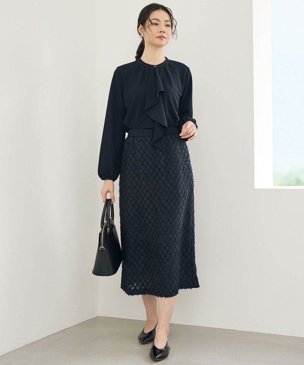 自由区 【セットアップ対応】ワッシャーカットジャカード スカート 