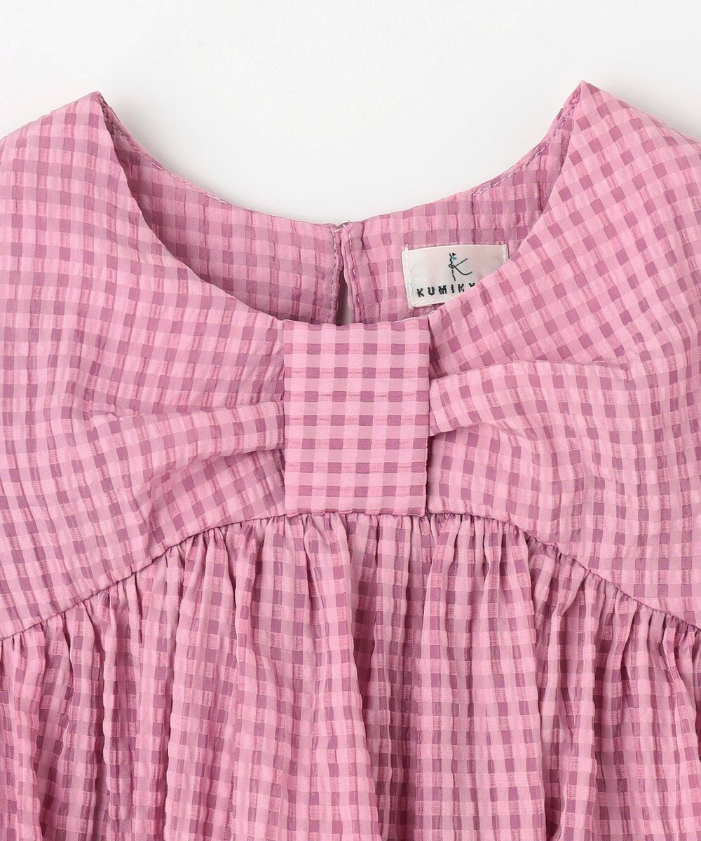 組曲 KIDS 【100㎝】ギンガムサッカー ワンピース 