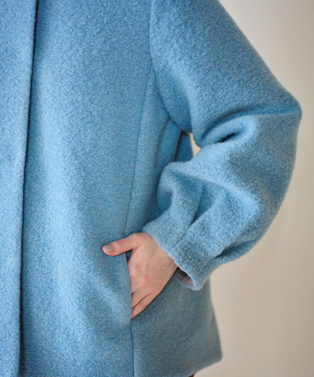 #Newans 【洗濯機可能】バックフレアショートコート 