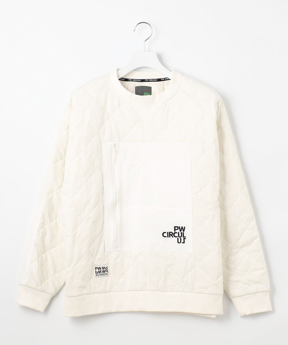 PW CIRCULUS 【裏地付き/防寒】【MEN】キルティングスエットプルオーバー 