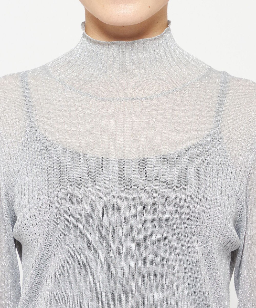 uncrave 【手洗い可】ラメ シアー ハイネック ニット（uncrave STANDARD） 