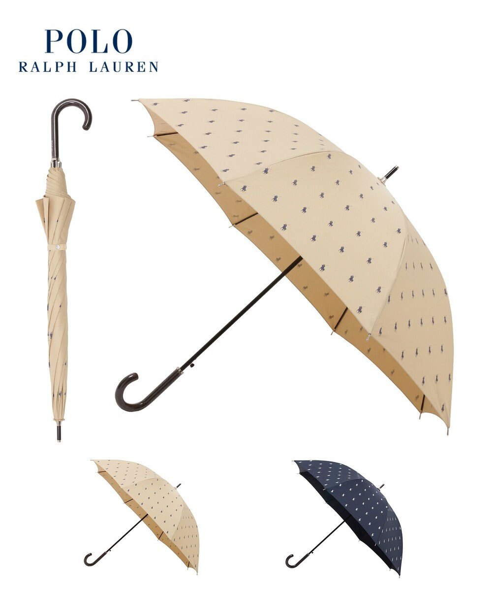 MOONBAT 【WEB限定/ジャンプ傘】POLO RALPH LAUREN（ポロ ラルフローレン）長傘  ポロポニー プリント 