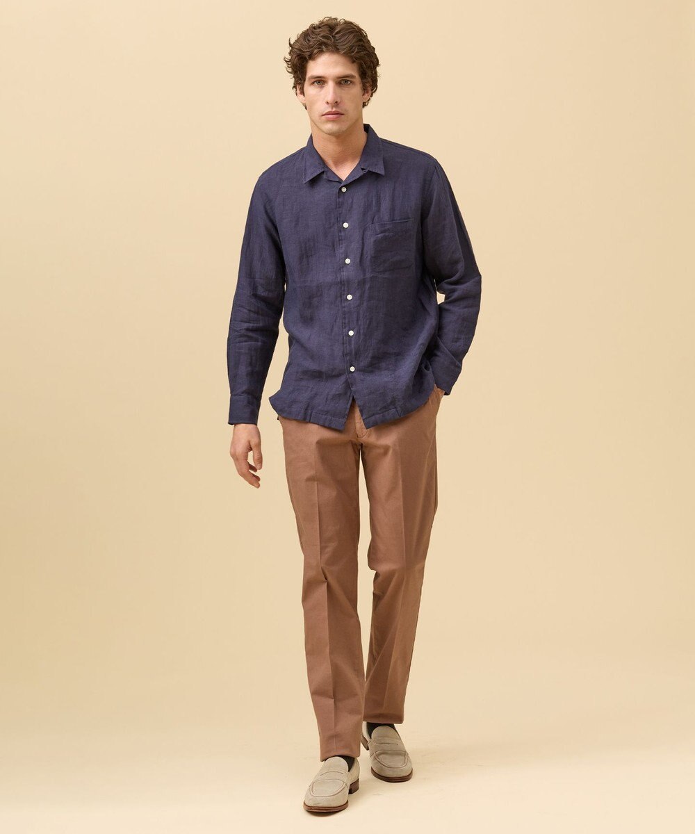 J.PRESS MEN 【LIBECO】リネンオープンカラー シャツ 