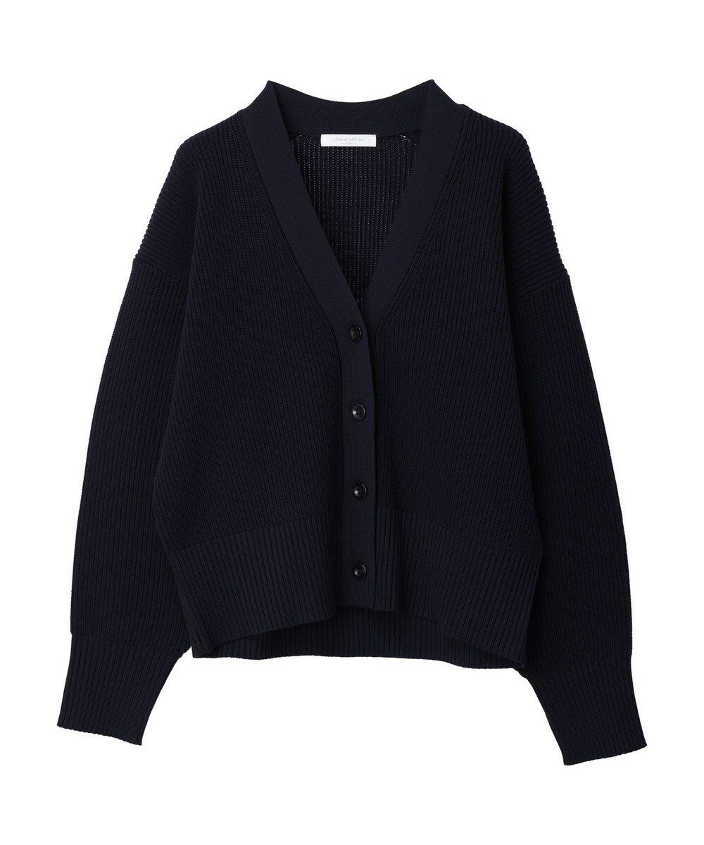 Green Parks スポンディシュ畦編みショート丈カーディガン 