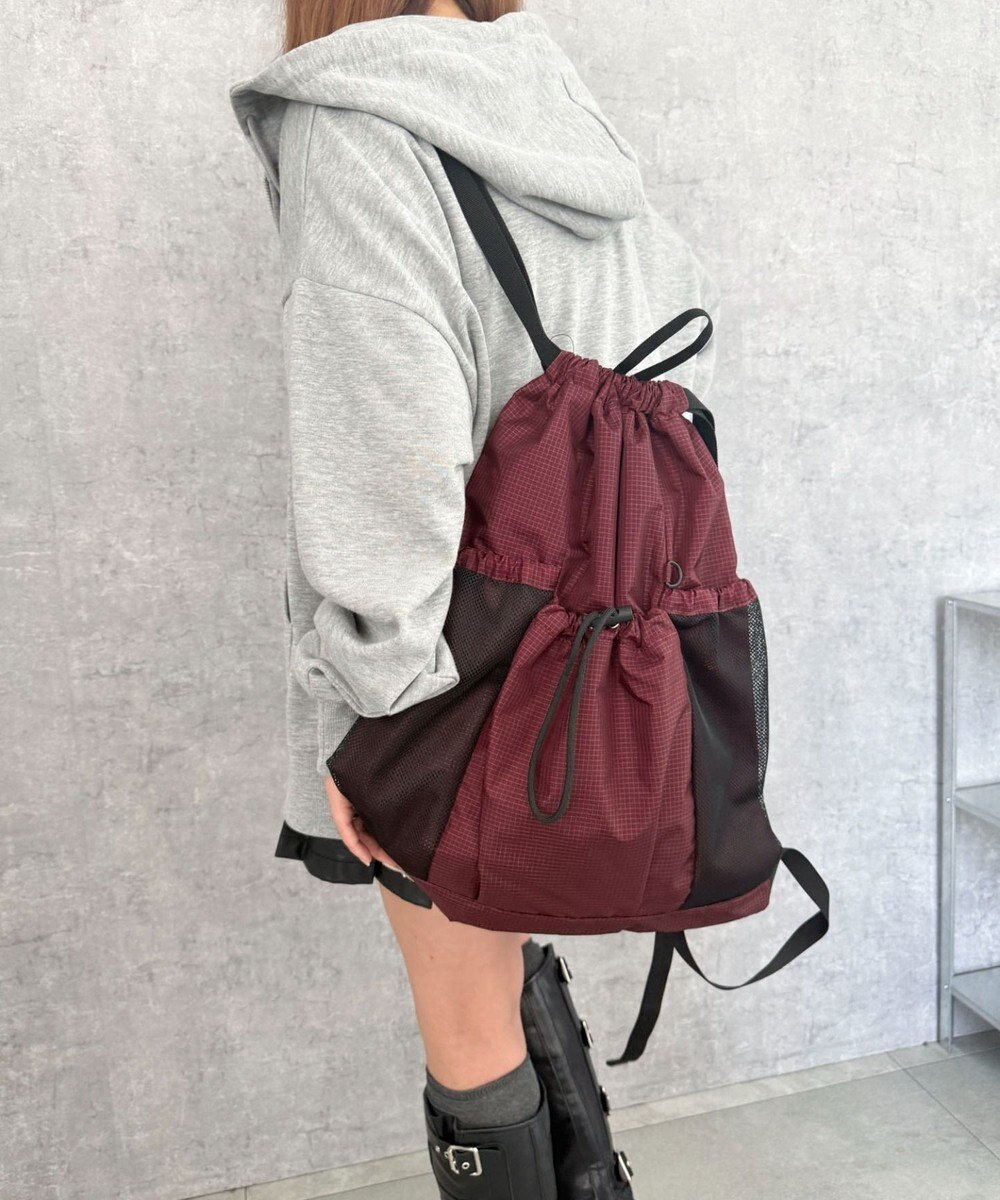 WEGO 【ユニセックス着用ITEM】メッシュポケットナップサック 