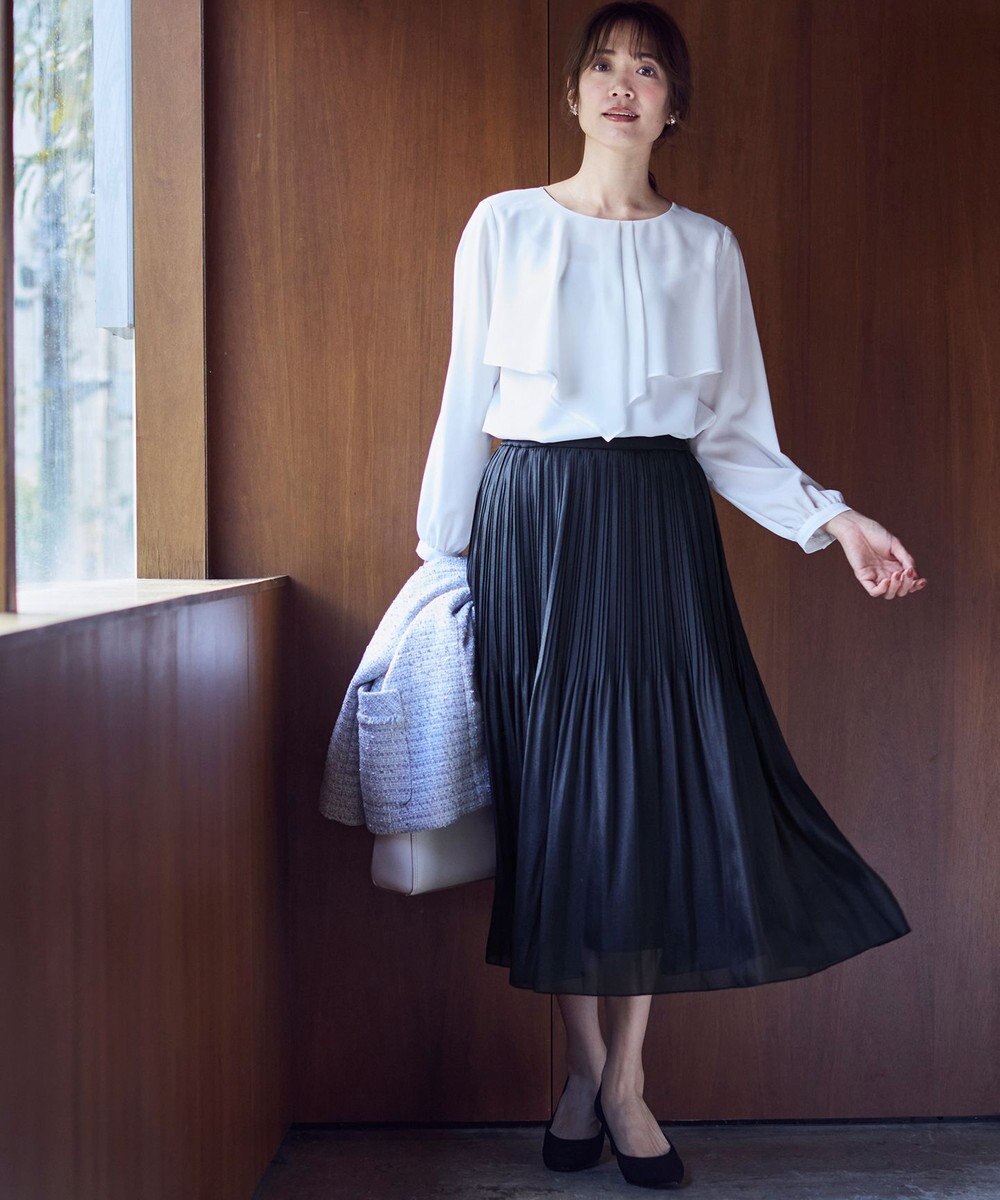 ANY SIS S 【洗える】シャイニープリーツ スカート 