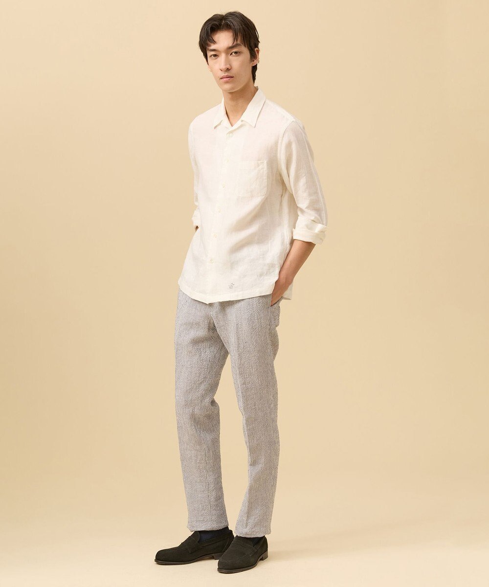 J.PRESS MEN 【LIBECO】リネンオープンカラー シャツ 