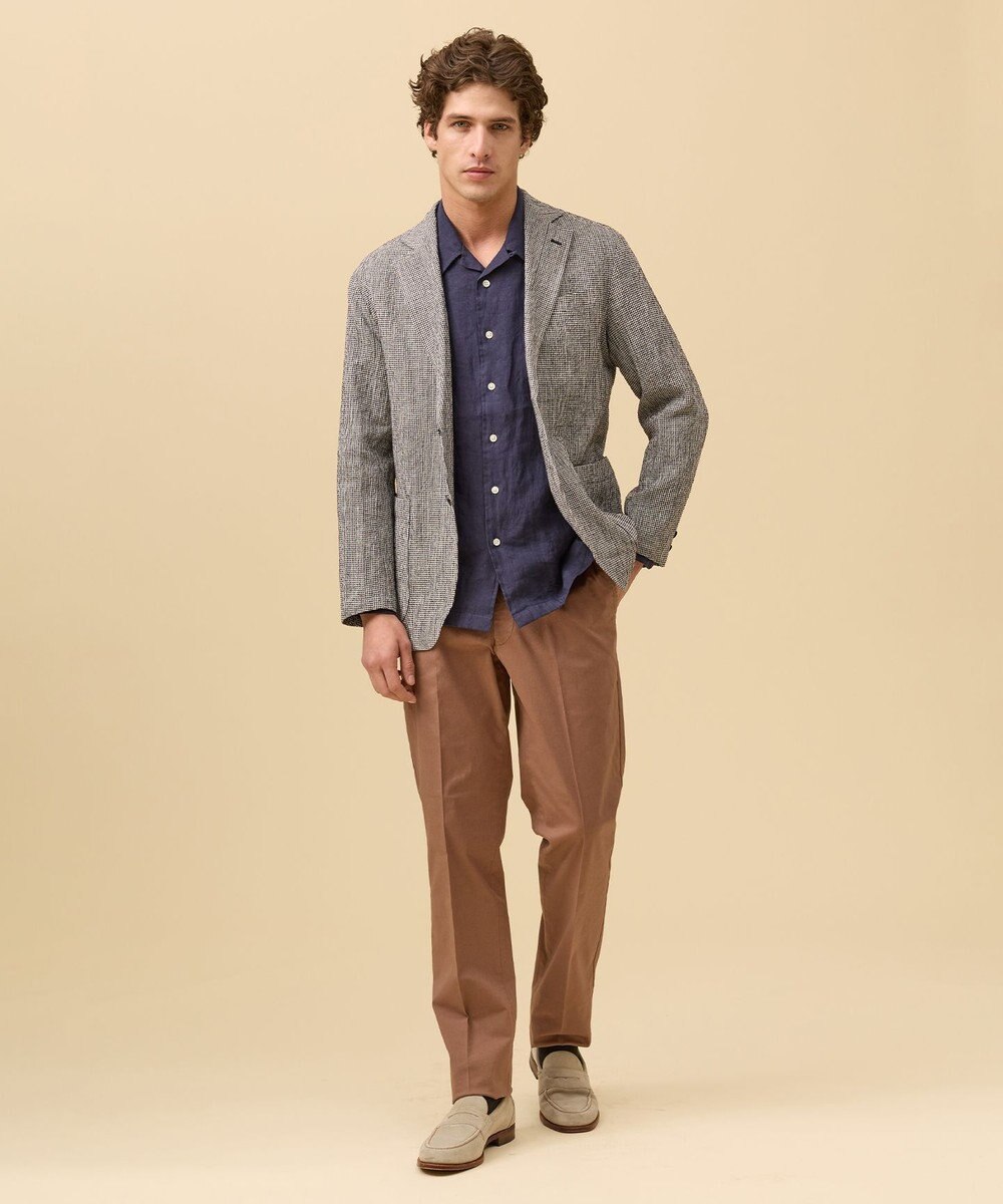 J.PRESS MEN 【LIBECO】リネンオープンカラー シャツ 