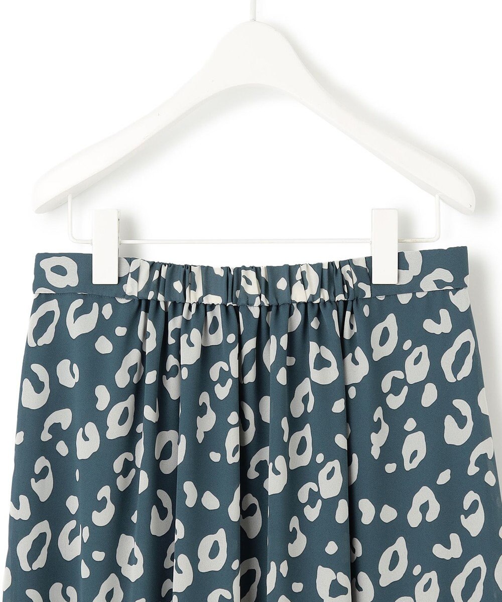 ICB 【洗える】レオパードプリント ティアードスカート 