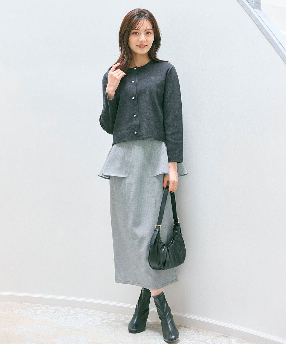 Feroux 【2WAY】サス付きペプラムデザイン スカート 