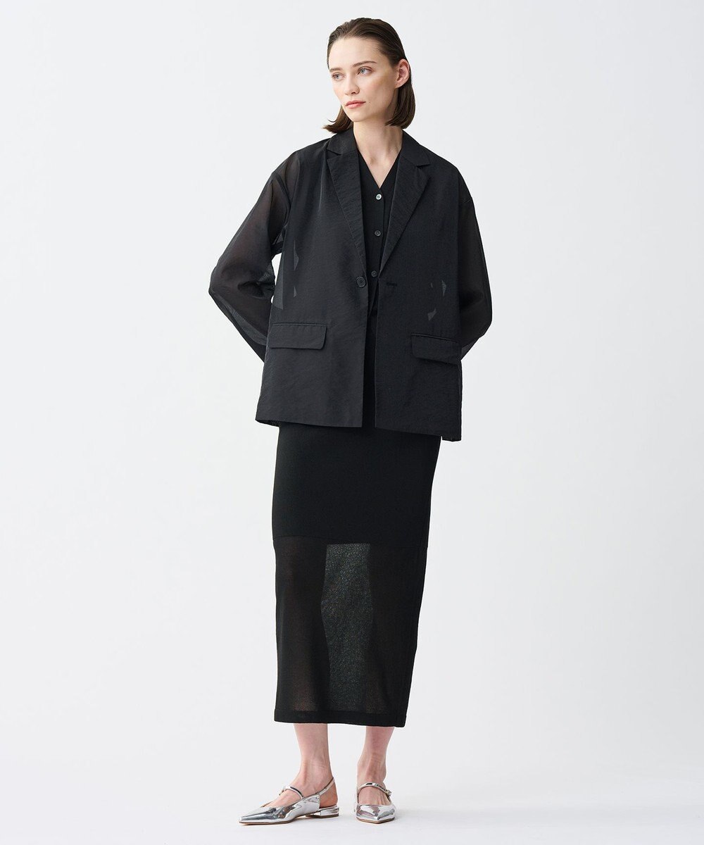 uncrave 【久慈暁子さん着用】シアー オーガンジー シャツ ジャケット 