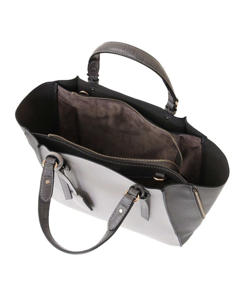 YECCA VECCA 【A4対応】2way配色ZIPデザインバッグ 