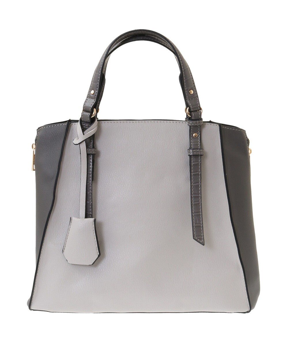 YECCA VECCA 【A4対応】2way配色ZIPデザインバッグ 