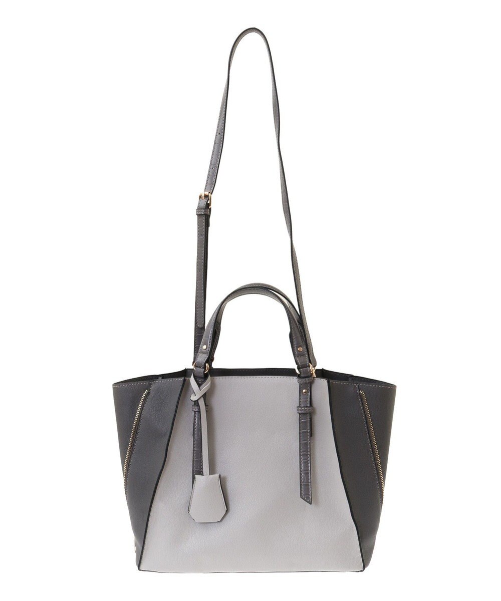 YECCA VECCA 【A4対応】2way配色ZIPデザインバッグ 