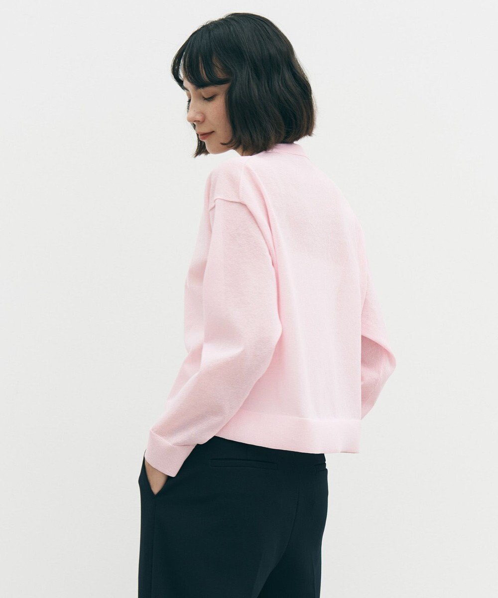 UNFILO シアーフォルムニット キーネックカーディガン 