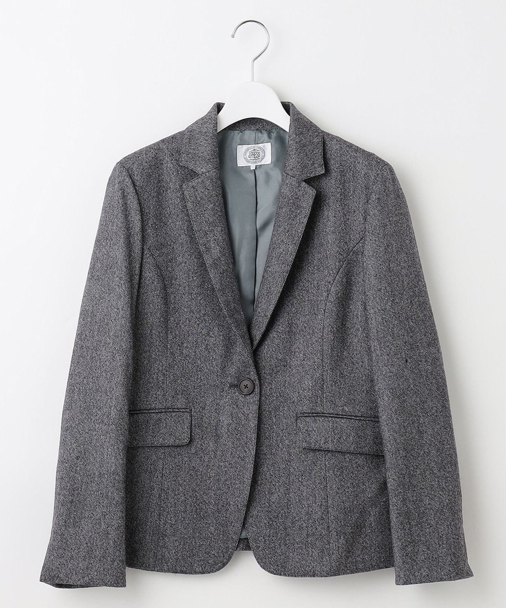 J.PRESS LADIES 【セットアップ対応】ウールストレッチツイード テーラード ジャケット 