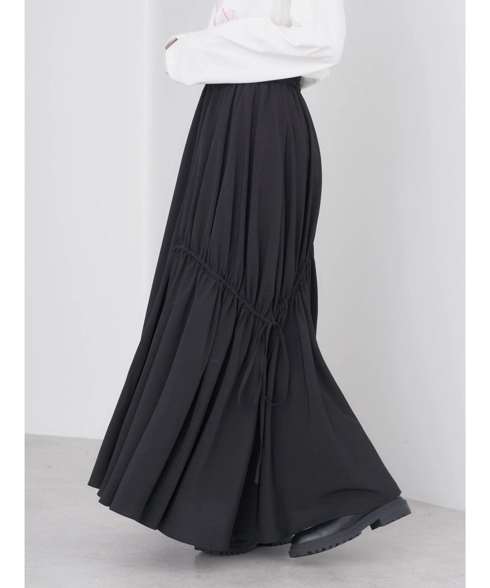 earth music&ecology ドロストギャザーフレアスカート 