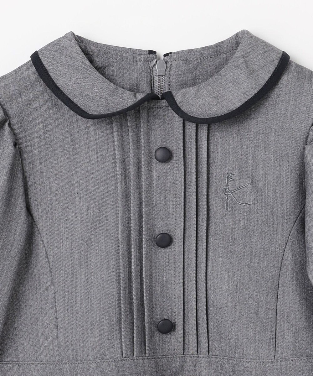 組曲 KIDS 【110-140㎝】 クラシカルグレーワンピース 