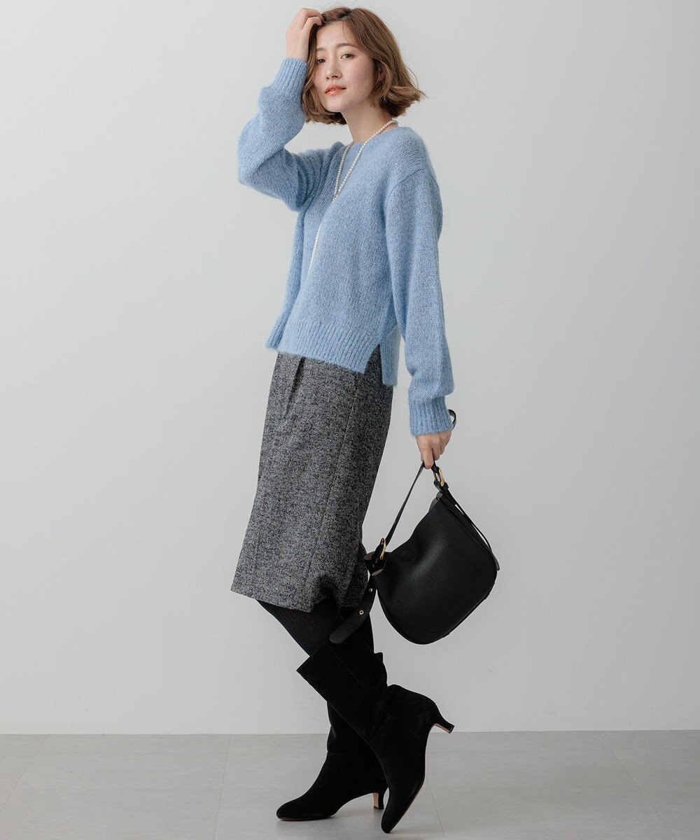 23区 S ヘリンボーンループツイード ハーフパンツ 