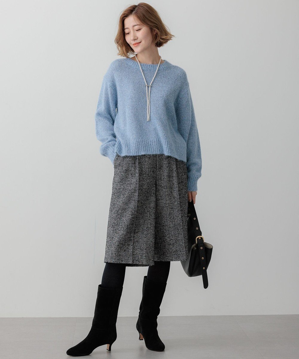 23区 S ヘリンボーンループツイード ハーフパンツ 