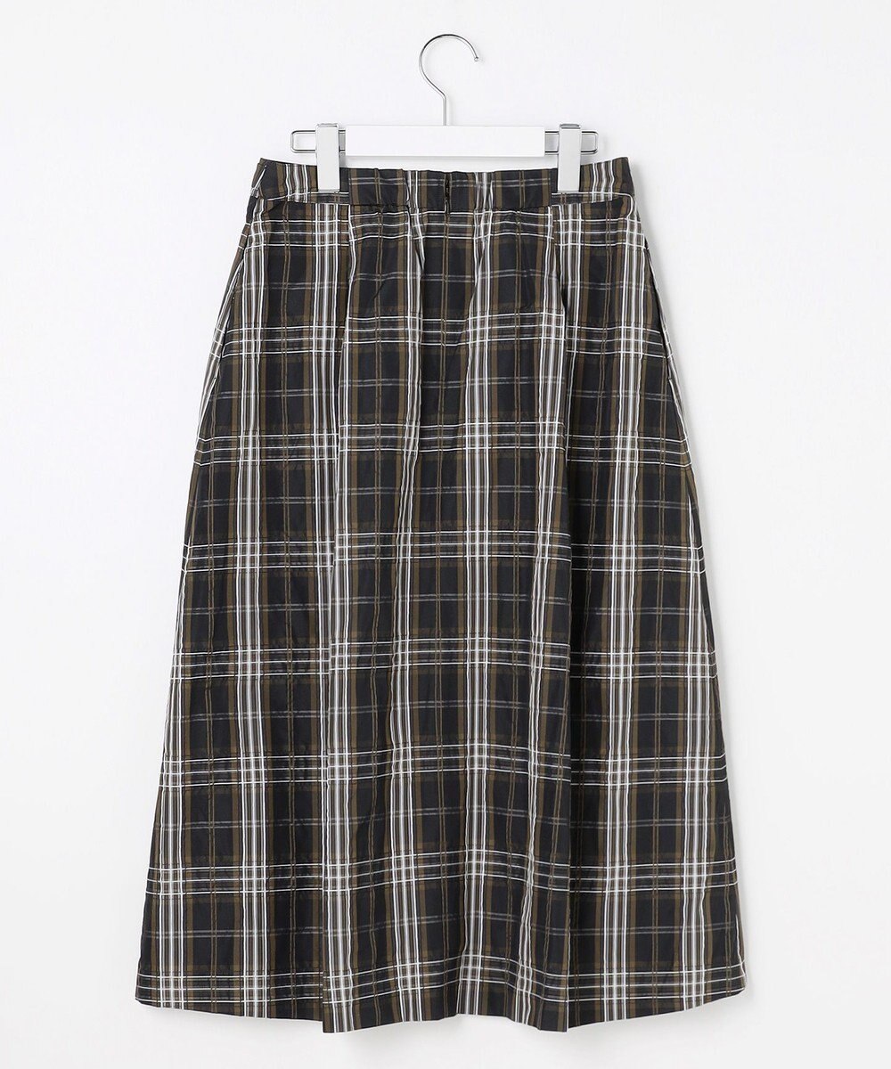 J.PRESS LADIES ハイマルチタフタ チェック フレアスカート 