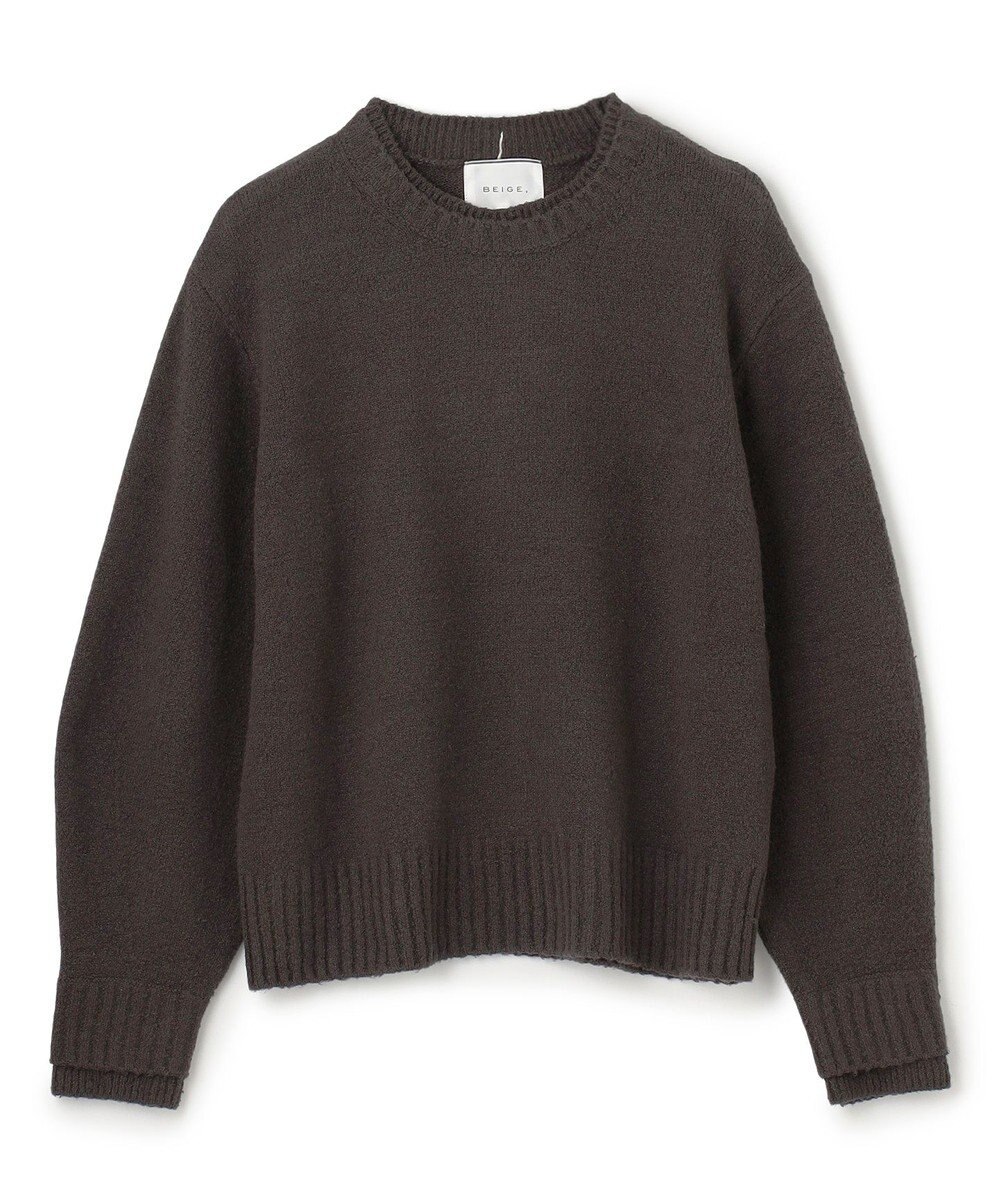 BEIGE， 【洗える】BERTAINA /  配色リンキングクルーネックニット 