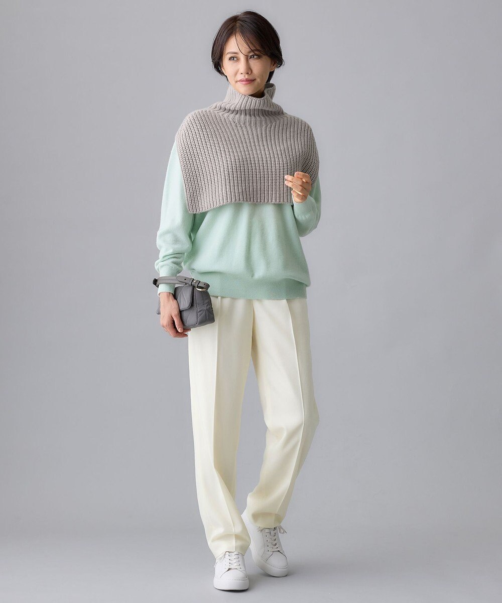 自由区 【洗える】ウールブレンドバルキー ネックウォーマー 