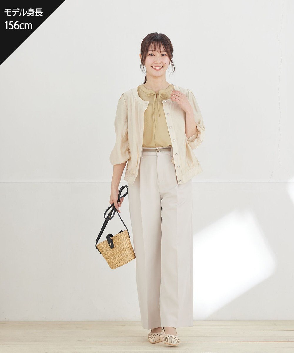 Tiaclasse パールボタンシアーブルゾン 