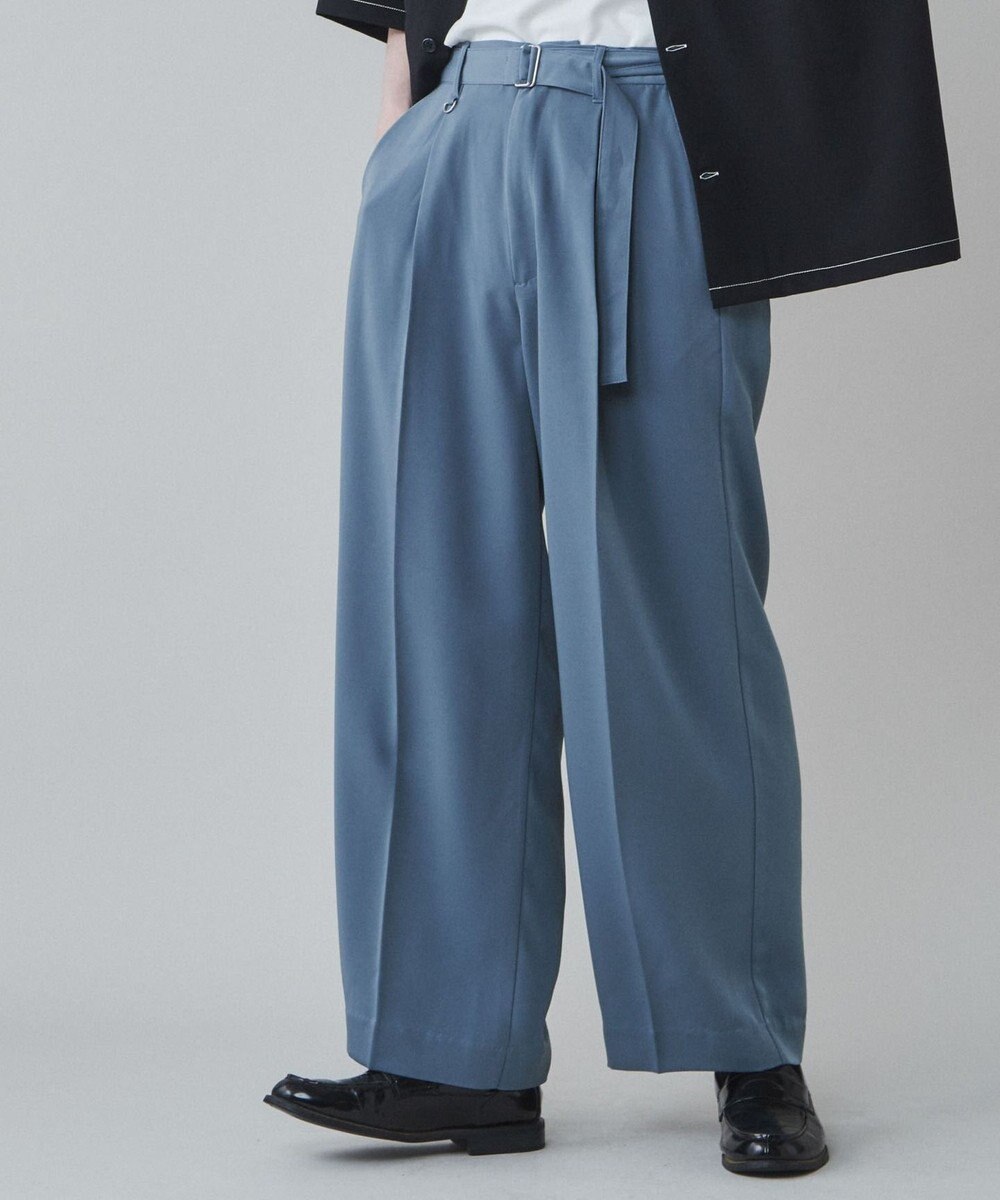 WEGO トロミ　ベルト付きワイドスラックス 