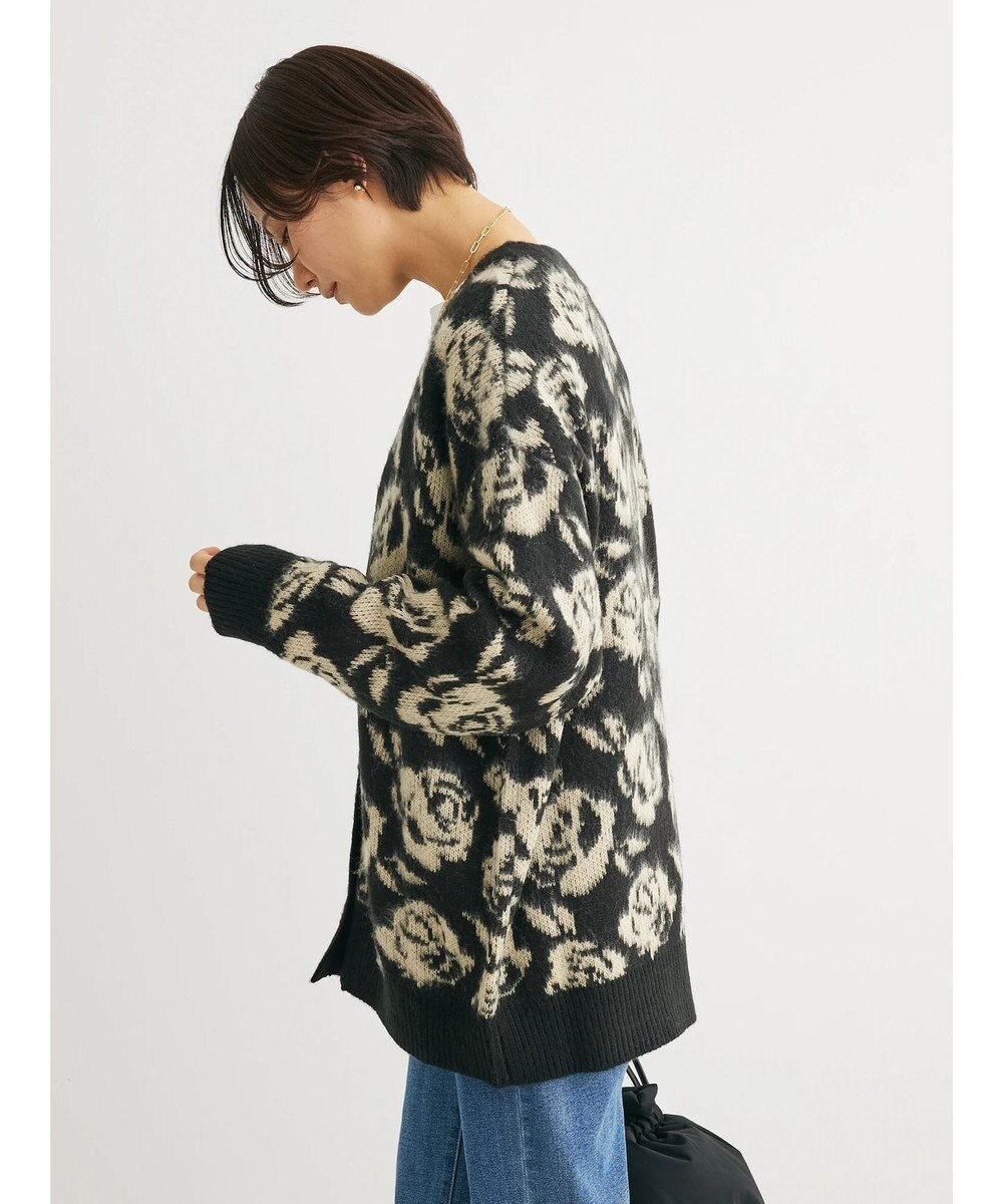 Green Parks ・ＳＵＧＡＲ　ＳＰＯＯＮ　フラワーシャギーカーディガン 