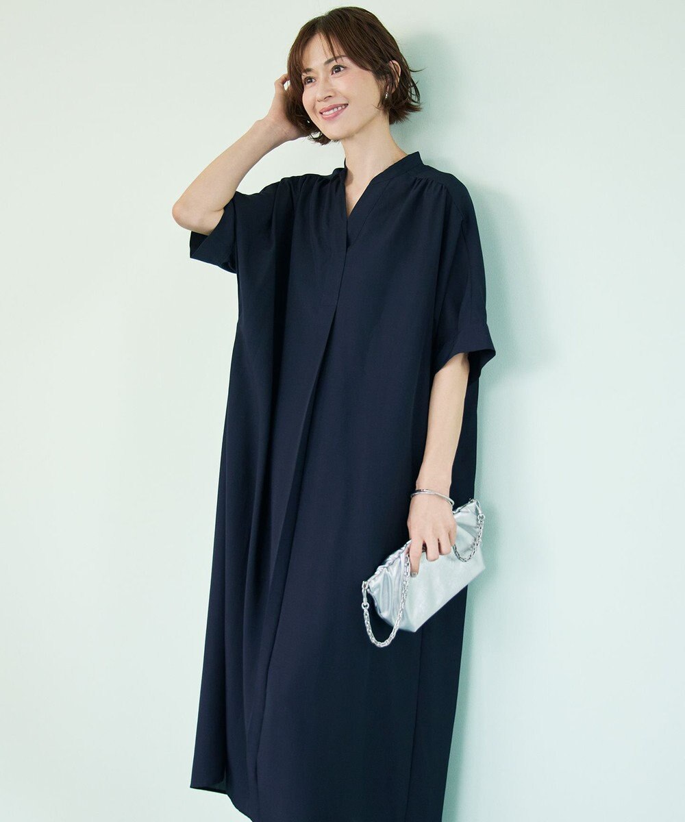 自由区 S 【定番人気・新色追加・1枚でサマになる】リヨセルポプリンシャツ ワンピース 