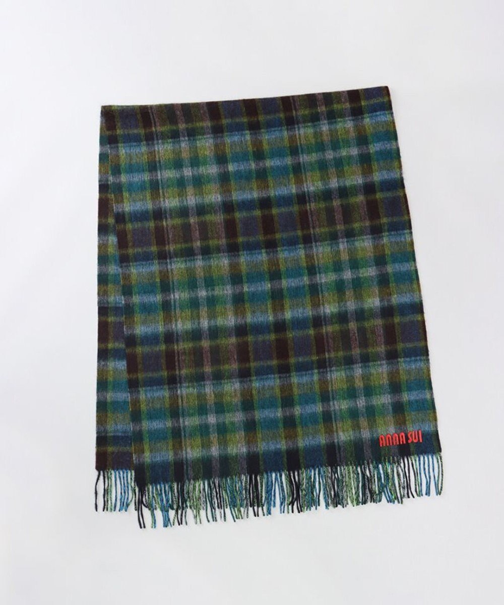 AURORA 【 ANNA SUI（アナ スイ）】ウールチェックストール(WASH) 