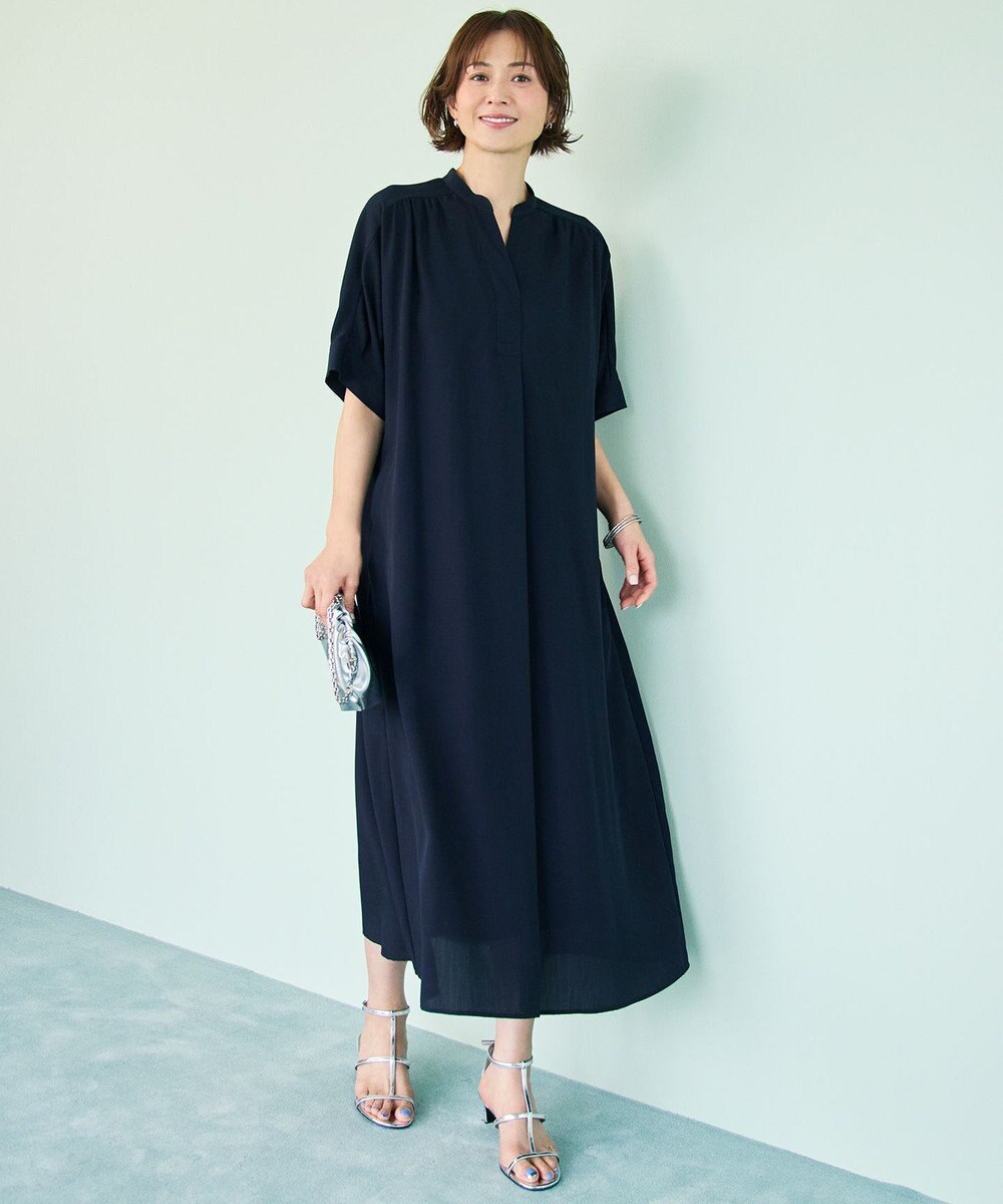 自由区 S 【定番人気・新色追加・1枚でサマになる】リヨセルポプリンシャツ ワンピース 