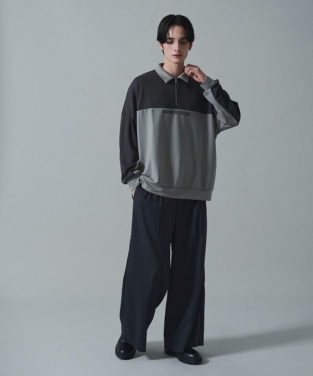 WEGO ドルマンポンチハーフZIPプルオーバー 