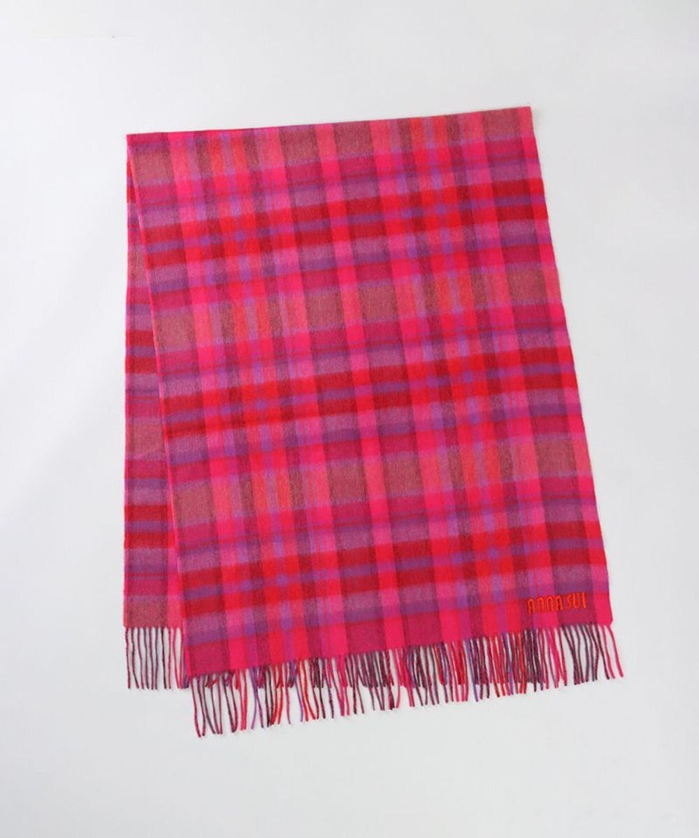 AURORA 【 ANNA SUI（アナ スイ）】ウールチェックストール(WASH) 