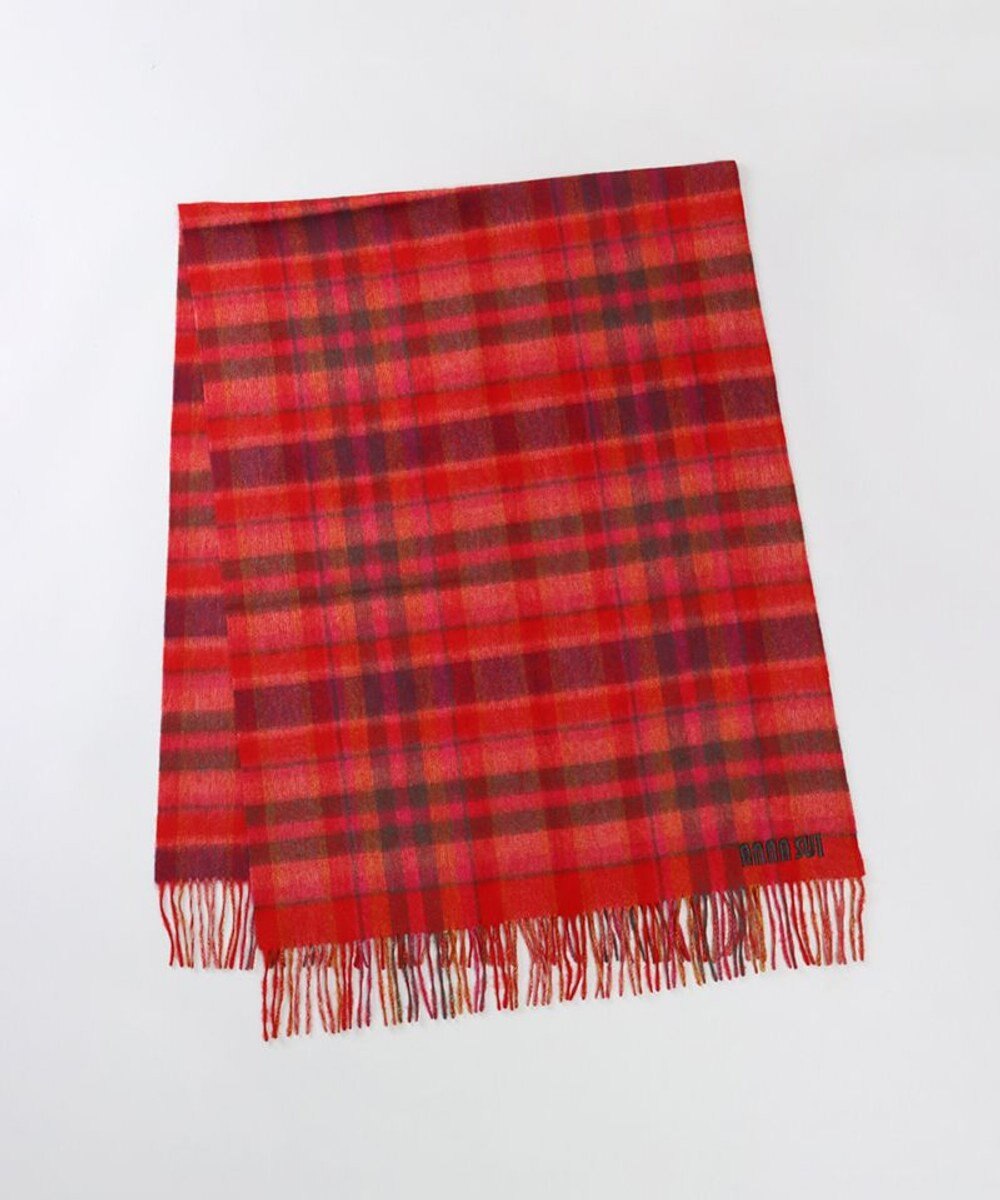 AURORA 【 ANNA SUI（アナ スイ）】ウールチェックストール(WASH) 