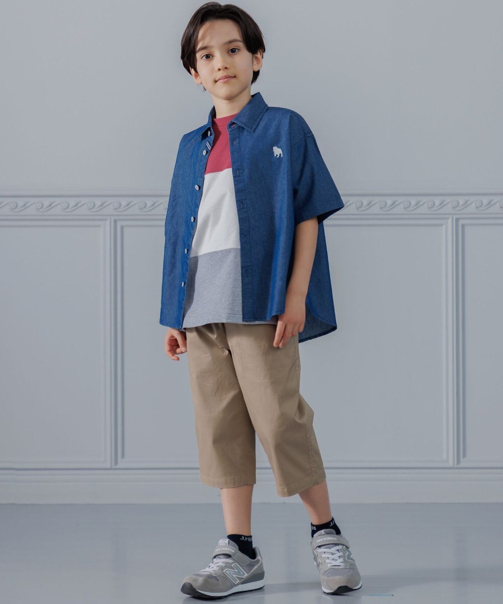 J.PRESS KIDS 【140-170cm】コットンストレッチ 7分丈パンツ 