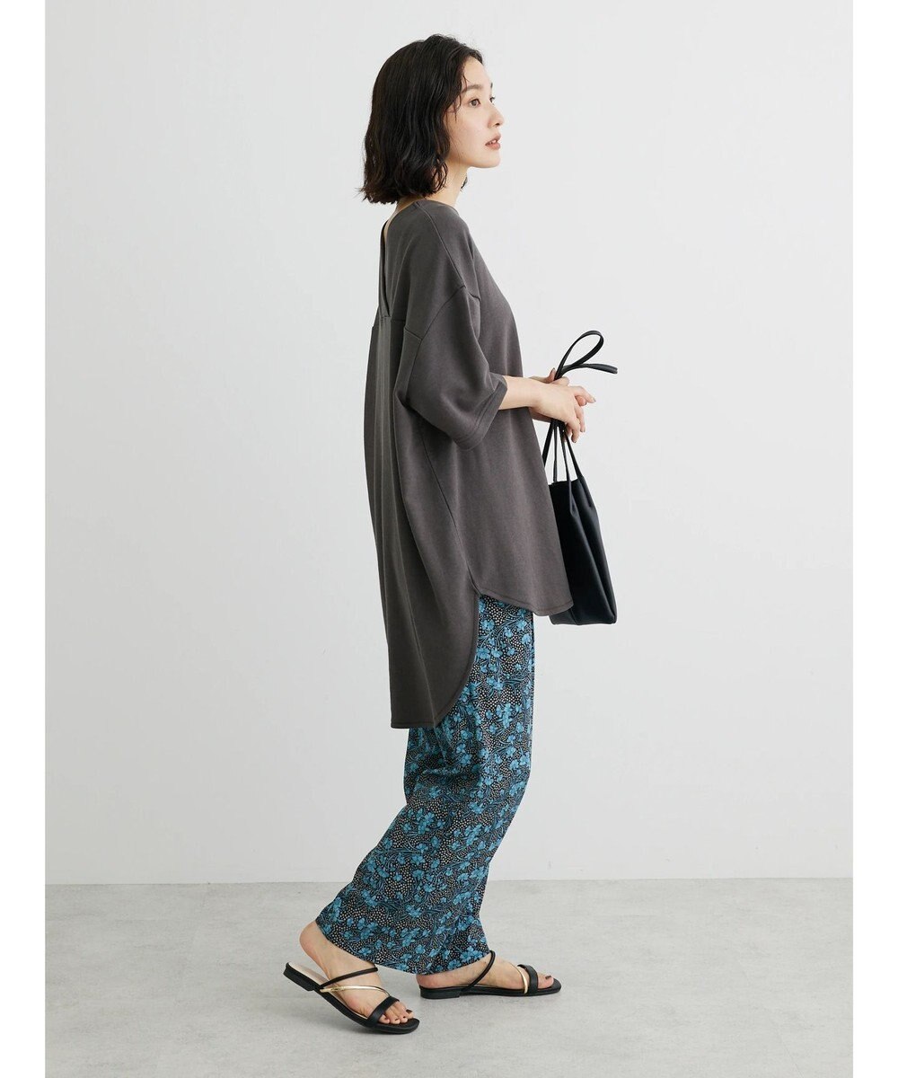 Green Parks ミニ裏毛バックカシュクール半袖チュニック 