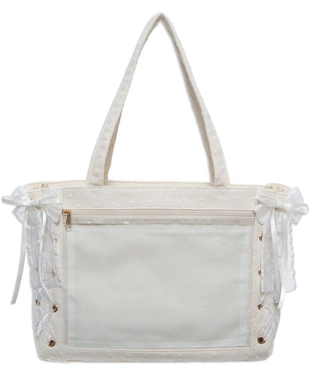 WEGO 【痛バ＆推し活グッズ】ドレッシーレースアップ痛バッグS 