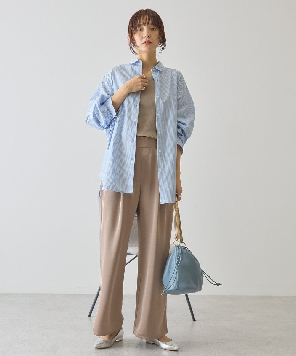 AMERICAN HOLIC 【イージーケア】バックギャザーリボンシャツ 